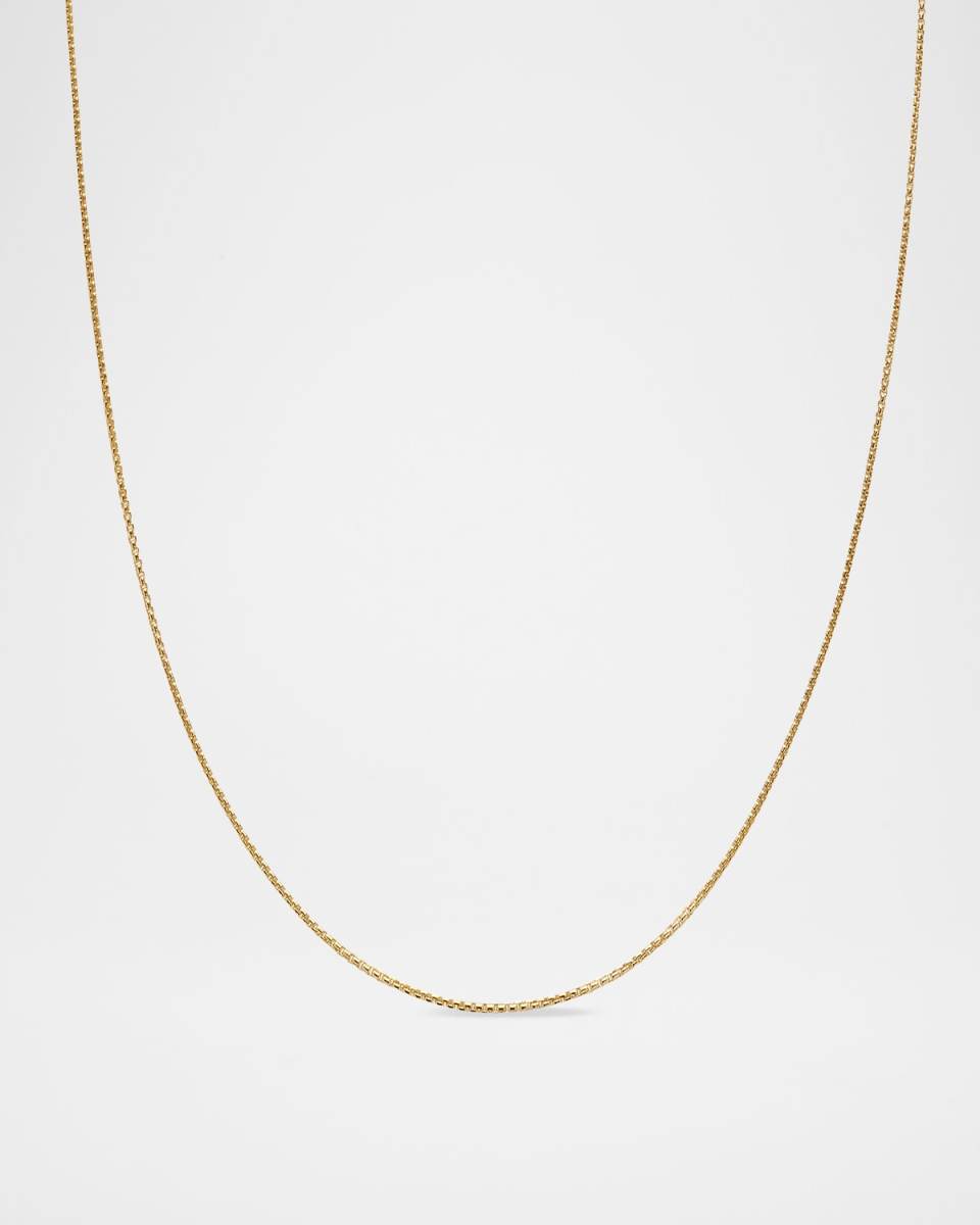 Box Chain Necklace in 18K Yellow Gold, 1.25mm